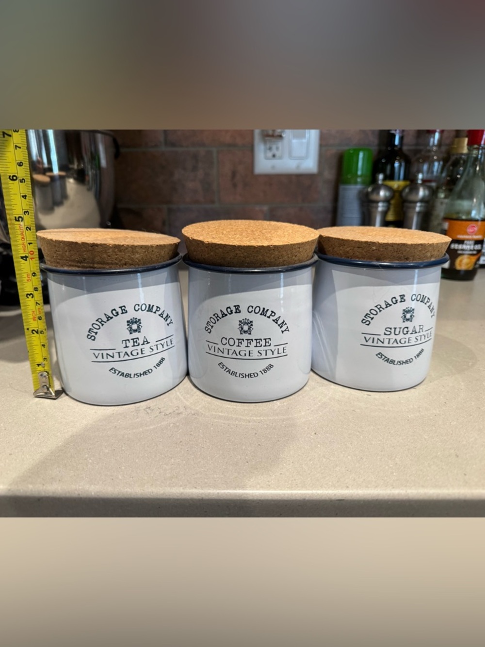 Vintage Style Coffee Canister with Cork Lid